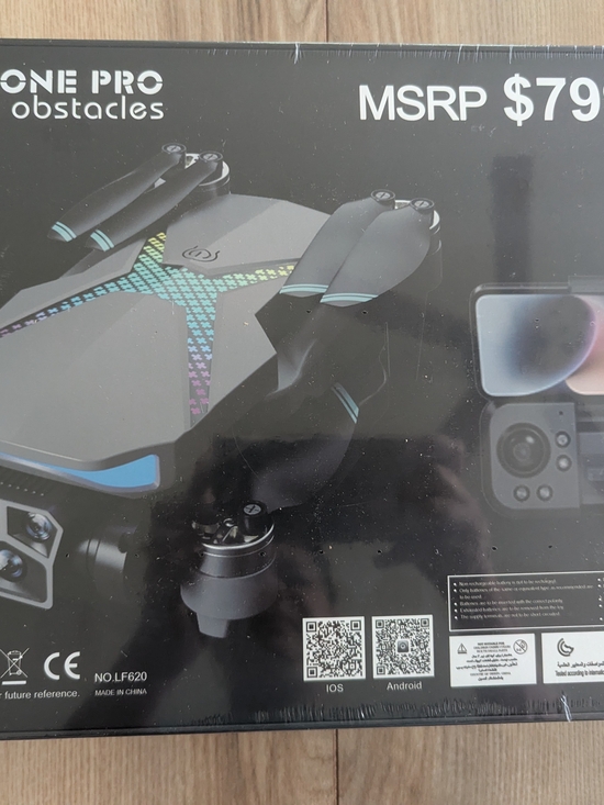 Zone Pro Other - Zone Pro Black Folding Drone with Multicolor RGB Accent